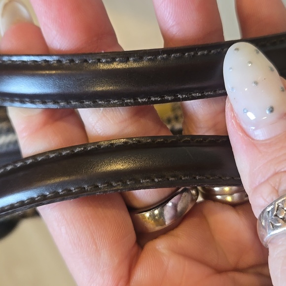 Lauren Ralph Lauren Classic Houndstooth Pattern Multi-Colored Handbag - Picture 7 of 11